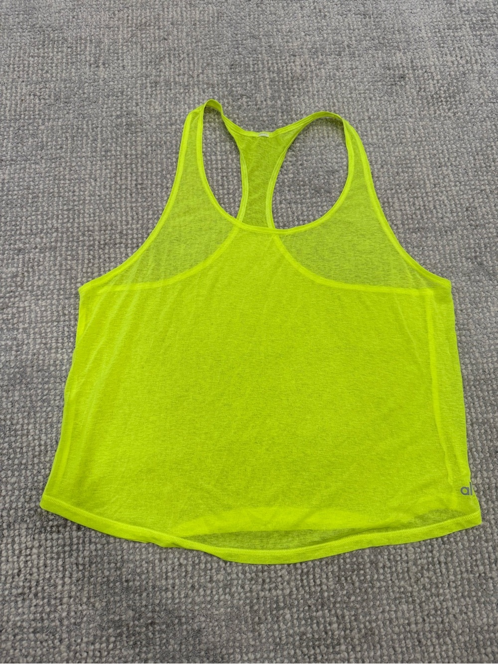 Alo Yoga Neon Yellow Racerback Tank Top